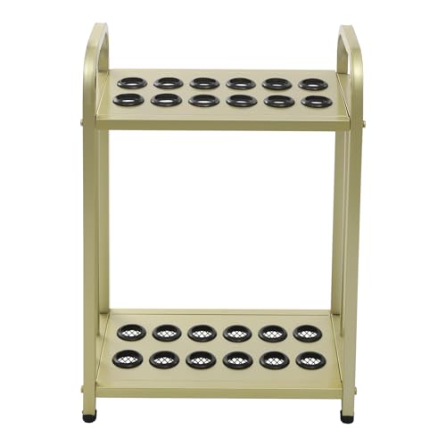 12-Hole Pool Cue Holder Floor Stand, Billiards Cue Rack with Rubber Protectors & Non-Slip Feet, Large Capacity Storage for Billiards Room, Game Room, Bar, Club