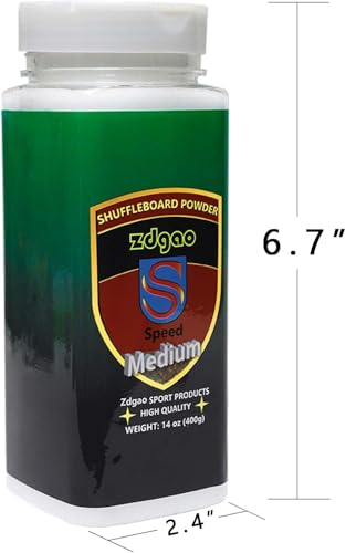 Shuffleboard Sand - Shuffleboard Wax with Mini Dustpan and Mini Brush, 2 Cans(2×14 oz) - style: 4 Cans Medium Speed