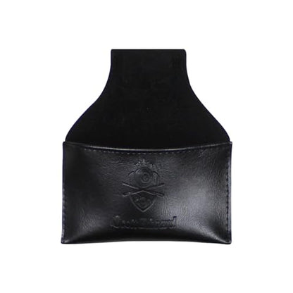 Scott Edward Billiard Chalk Holder Pouch Pool Cue PU Leather Chalk Holder with Clip, Portable Snooker Billiards Chalk Bag, Pool Accessories Black/Brown - color: Black