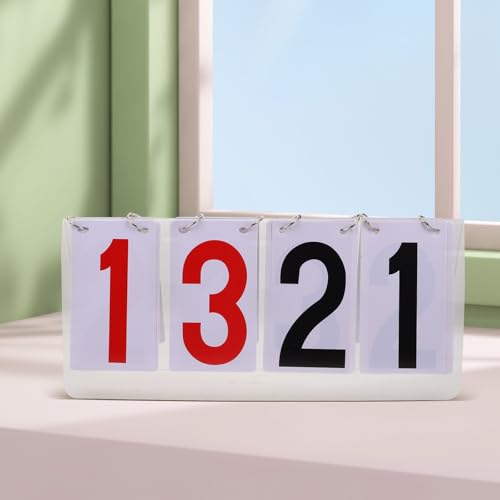 TOYANDONA Portable Tabletop Scoreboard Flipper Multi-Sports Score Keeper Flip Scoreboard for Tennis Baseball Basketball Volleyball