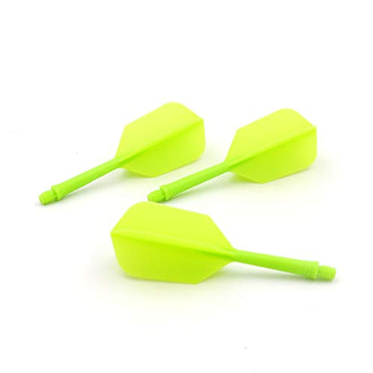 CUESOUL ROST Integrated Dart Shaft and Flights Medium,Slim Shape,Set of 3 - color: Green