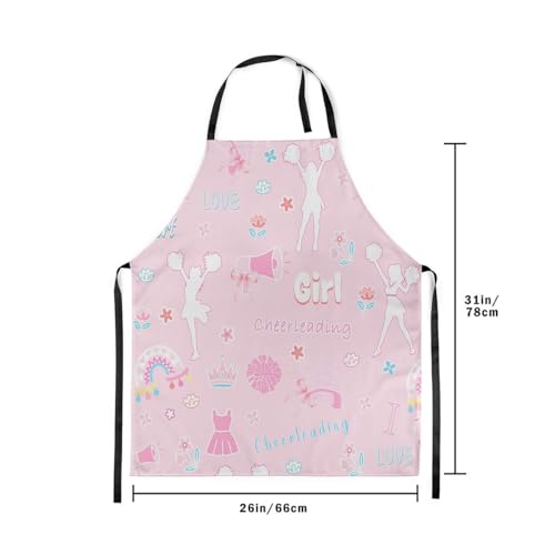 Castle Fairy Boy Soccer Kitchen Apron - color: Pink Cheerleading