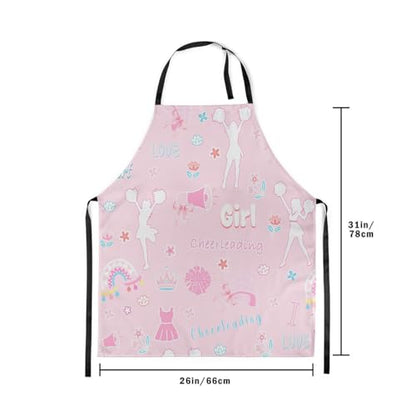 Castle Fairy Boy Soccer Kitchen Apron - color: Pink Cheerleading