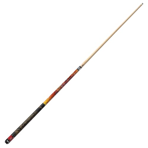 CUESOUL 19oz Pool Cue with Black case,13mm Tip,58inches Mythological Symbols Pattern 4 Styles - color: Rosefinch