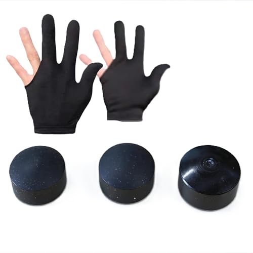 Break Jump Cue Tips, 3 Pcs/Set (0.51"/0.53"/0.55") - Pre-Shaped Curved, Ready to Stick, Electric Wood/Crystal/Black Pool Cue Tips for Break Shot, Replacement Cue Tips for Billiard Cues - style: Black 13/13.5/14mm