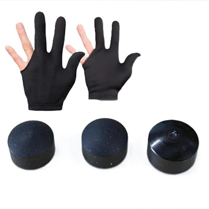 Break Jump Cue Tips, 3 Pcs/Set (0.51"/0.53"/0.55") - Pre-Shaped Curved, Ready to Stick, Electric Wood/Crystal/Black Pool Cue Tips for Break Shot, Replacement Cue Tips for Billiard Cues - style: Black 13/13.5/14mm