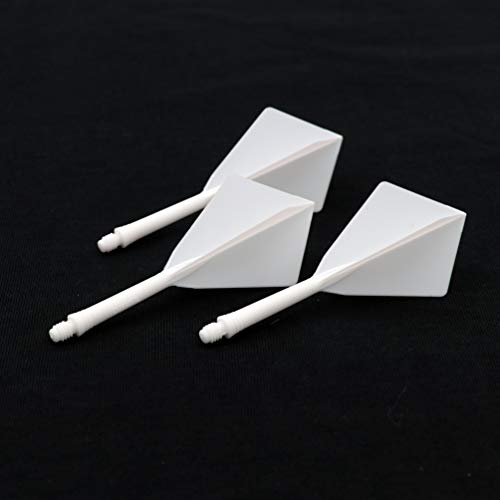 CUESOUL ROST Integrated Dart Shaft and Flights Medium,Diamond Shape,Set of 3 - color: White