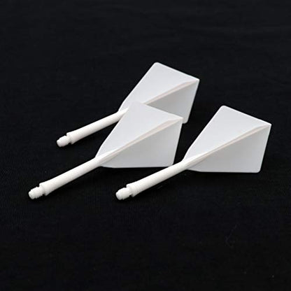 CUESOUL ROST Integrated Dart Shaft and Flights Medium,Diamond Shape,Set of 3 - color: White