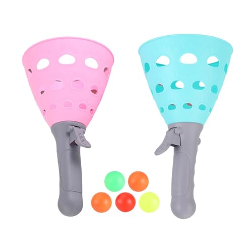 2 Pieces Catchs Ball Game Launcher Baskets Throwing Ball Interactive Lawn Game PP Material Suitable for Kids Events Indoor Play