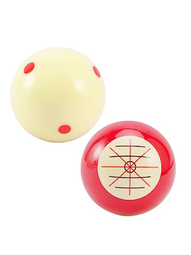 2Pcs Billiards Cue Ball Practice Training Cue Ball Professional Billiard Training Pro Cue Ball Pool Cue Ball,Used in American Billiards Eight Balls, Billiard Accessories