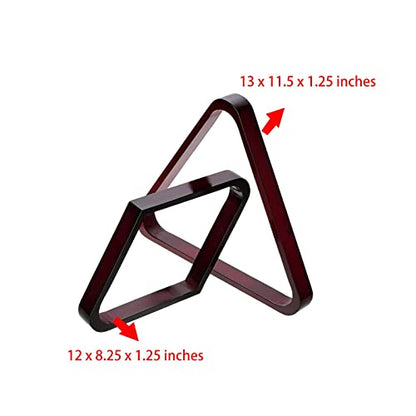 kowaku 2 Pieces Triangle Rack Wooden Billiard Ball Stand Pool Rhombus Positioning Sports Supplies Accessories Suitable for Home Game Room Club - color: Red