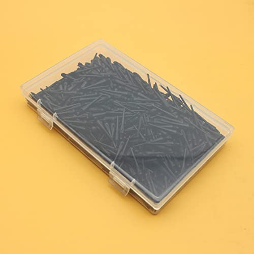 2BA Thread Plastic Tip Dart Points 500 Pack Soft Dart Tips Replacement Plastic Dart Tips with Case Dart Accessories Black