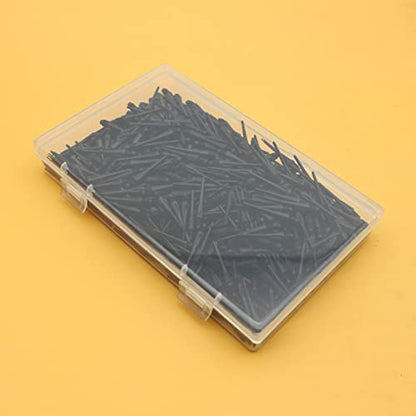 2BA Thread Plastic Tip Dart Points 500 Pack Soft Dart Tips Replacement Plastic Dart Tips with Case Dart Accessories Black