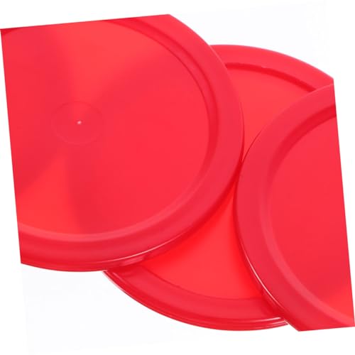 Desktop Ice Hockey Pucks Plastic Black Table Hockey Pucks Small Hockey Accessories Indoor Hockey - color: Red