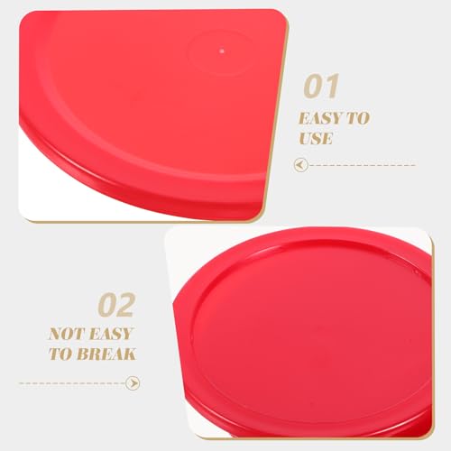 5Pcs 5PCS Air Hockey Pucks Plastic Replacement Indoor Table Hockey Accessories for Recreational and Entertainment Rooms Red Color