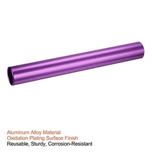 PATIKIL Relay Track Baton, Aluminum Alloy Tube Field Running Race Stick for Outdoor Athletics Sport Game Tool - color: Purple