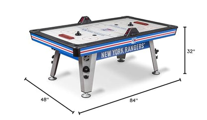 NHL 84" Air Hockey Tables - New York Rangers, Boston Bruins, Detroit Red Wings - Wrap-Around Goal; LED Scoring; 4 Pucks & Pushers | Wrap-Around Goal