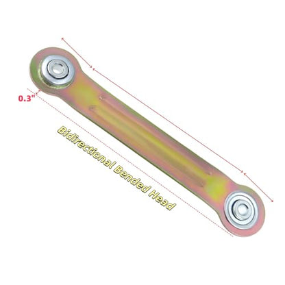 7.63 Inches Glider Bearing Arm Bracket 4Pcs, 6.15 Inches Centers, Yellow | Doule-sealed Ball Bearing, Smooth Movement, Glider Bearing Arm Bracket Set for Patio Bench Chair, Easy Rocker Repair - color: Yellow, size: L 7.63" x 6.15" Centers