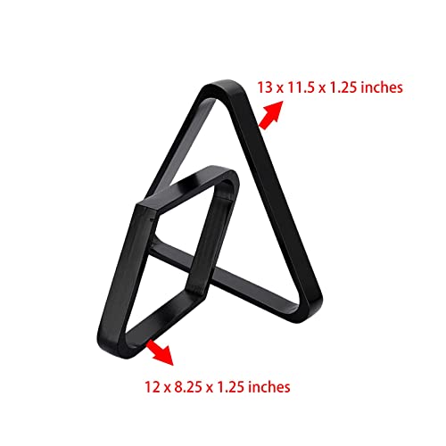 kowaku 2 Pieces Triangle Rack Wooden Billiard Ball Stand Pool Rhombus Positioning Sports Supplies Accessories Suitable for Home Game Room Club - color: Black