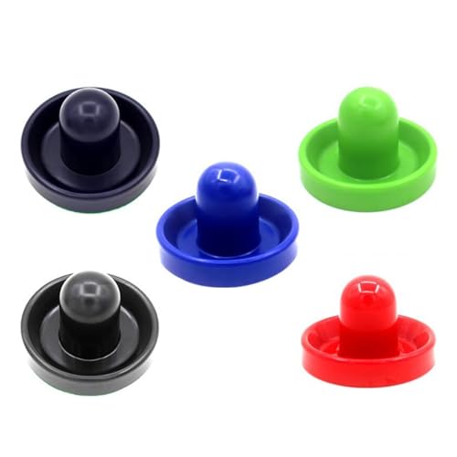 4 Pieces Air Hockey Pushers Large Tabletop Strikers Game Table Paddles Felt Bottom Suitable for Family Games Kids Adult Indoor Play