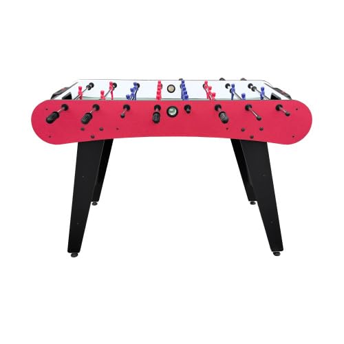 4ft Foosball Table Soccer Game Table Easy to Assemble with Wooden Steel Construction Indoor Sports Fun for Adults & Teens in Home&Apartments&Game Rooms - color: Red+wood