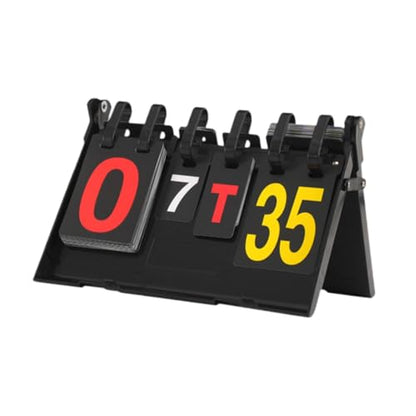 harayaa Basketball Scoreboard Tabletop Flip Match Scorekeeper Portable PVC Material Functional for Coaches Trivia Quizzes Suitable for Soccer Baseball Home