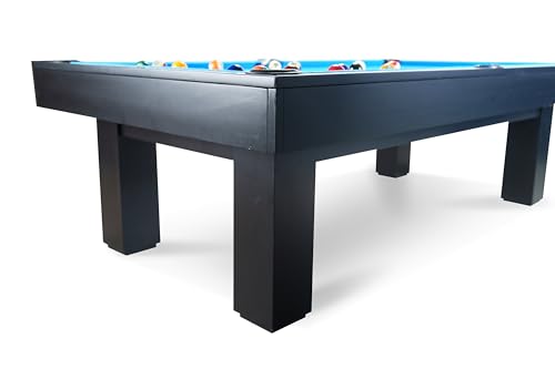 Regal Slate Billiard Pool Table with Professional 1" Thick 3 pcs Slate (Sleek Ebony, 7FT and 8FT) - size: 7FT Without Installation