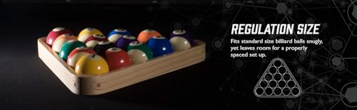 Viper Billiard/Pool Table Accessory: 8-Ball Rack, Hardwood Triangle, Holds Standard 2-1/4" Sized Balls