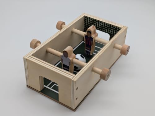 Mini Foosball Table Soccer Game for Kids & Adults | Build-Your-Own, 2-Player, Tabletop Game, Portable Desktop