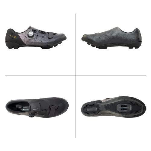 SHIMANO SH-RX801 Men’s Ultralight High Performance Gravel Racing Shoe - color: Black, size: 10