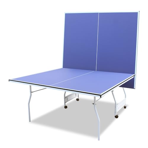 9ft Foldable Indoor Table Tennis Table Set with Net, Paddles, Balls | Portable & Sturdy for Home, Office
