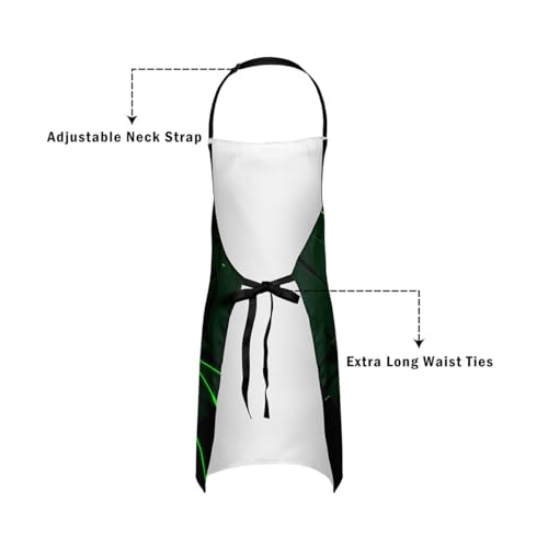 Manfei Volleyball Kids Kitchen Apron - color: Black Green