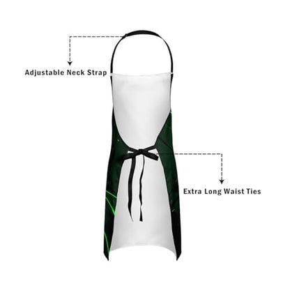 Manfei Volleyball Kids Kitchen Apron - color: Black Green