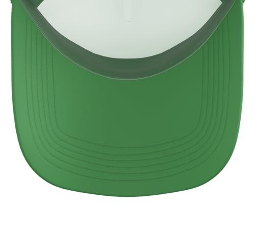 Croquet Heart - Heart with Croquet Mallets Trucker Hat with Adjustable Mesh Back - color: Kelly Green/White