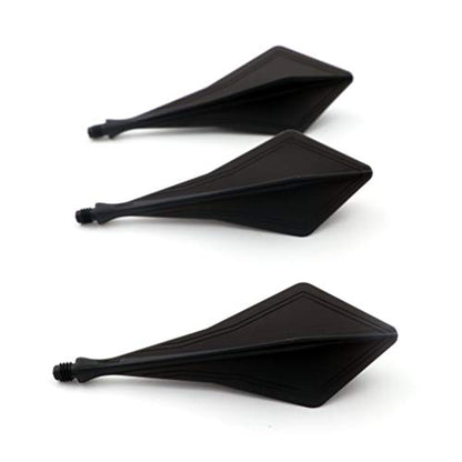 CUESOUL TRAJ AK8 New Integrated Dart Flights and Shafts Wave Shape,Very Slim Dart Flight 3 Sets - color: Diamond Shape-Black