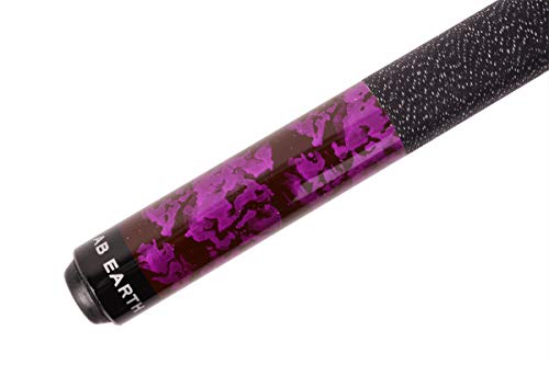 58 inch Hand-Painted Series 2-Piece Billiard Pool Cue Stick with Irish Linen Wrap - color: Purple, size: 21oz