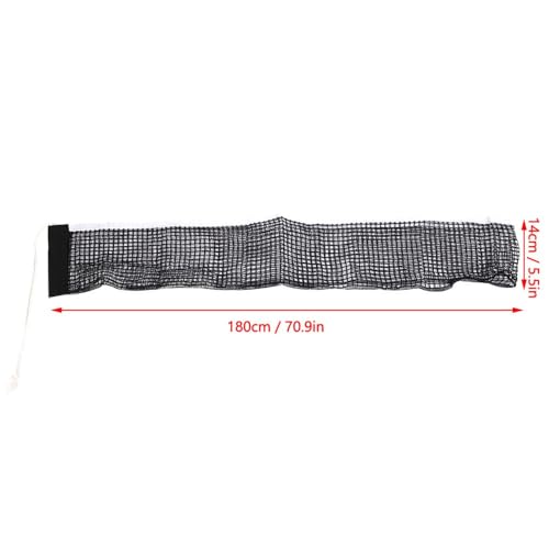 ‌Table Tennis Net Replacement - Black Polyester Cotton Net for Indoor & Outdoor Training Practice (70.9" x 5.5")