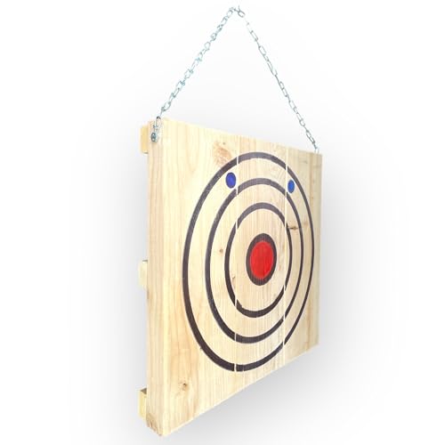 Tomahawk Targets - Wooden Knife Throwing Target with Bullseye and Kill Shots (Knives not Included)