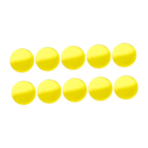 Menolana 10Pcs Pool Cue Tip Pads Ferrule Pads Acrylic Repair Part Spare Part 0.55inch Replacement Billiards Accessory for Competition - color: yellow