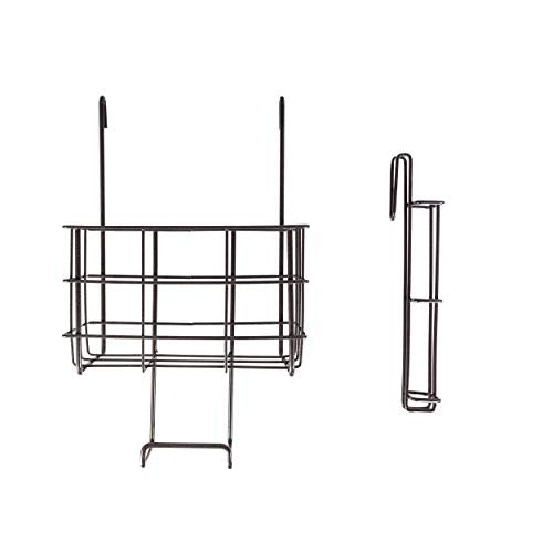 Wall Mount Bookshelf Game Rack, Small Spaces Wall Mount Storage Rack, Efficient Side by Side Space-Saving Design, CD Tower for Home Office Bed Room, Dark Gray
