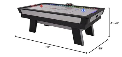 Atomic Top Shelf 7.5’ Air Hockey Table – Arcade Style Table with 120V High‑Power Motor, LED Lumen‑X Lighting, High‑Speed PVC Play Surface & LED Accessories