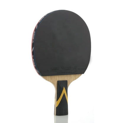 Table Tennis Racket 7 Ply Carbon Fiber Ping Pong Racket Pimples-in Rubber Table Tennis Paddle Bat with Bag - size: E