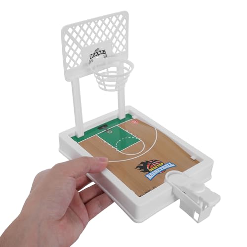 VOSAREA 1 Set Mini Basketball Hoop Game - Tabletop Basketball Shooting Tool for Kids Adults - Interactive Finger Shoot Desktop Decor - Portable Indoor Sports Party Favor