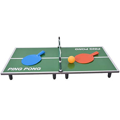 Indoor Mini Table Tennis Game - Portable Folding Pong Table for Family Fun & Exercise