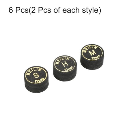 PATIKIL Pool Cue Tips Kit Multiple Layer Pool Billiard Cue Tips Laminated Glue-on Snooker Stick Tip Billiard Accessories - size: 12mm
