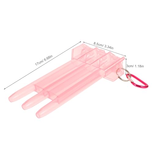 KESYOO Portable Darts Case Bag Hard Shell Dart Storage Box Lightweight Organizer - color: Pink