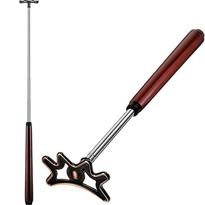 Sumind Retractable Pool Bridge Stick - Adjustable Billiards Cue Bridge with Removable Head, Wooden Handle & 5 Position Slots, Portable Pool Table Accessories for Home, Club & Tournament(Brown) - color: Brown
