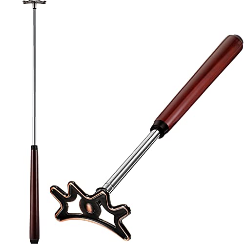 Sumind Retractable Pool Bridge Stick - Adjustable Billiards Cue Bridge with Removable Head, Wooden Handle & 5 Position Slots, Portable Pool Table Accessories for Home, Club & Tournament(Brown) - color: Brown