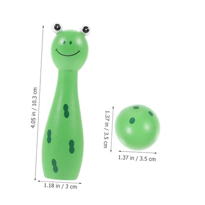 BESPORTBLE 1Set Bowling Set Interactive Frog Bowling Kit for Durable Bowling Balls for Desktop for Social Interaction and Coordination Skills