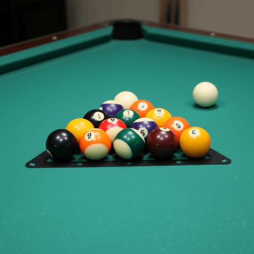 6 Pcs Billiard Ball Rack Holder – Film Design for 15 & 9 Balls, Ultra-Thin Diamond Engraved Rack for Precise Ball Placement - size: For 15 balls